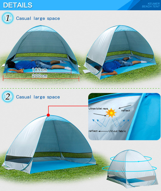Namiot plażowy automatyczny KEUMER UV markiza turystyczny - Wianko - 25