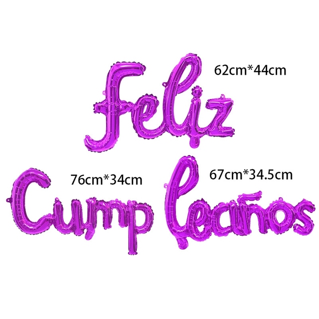 Zestaw dekoracyjnych foliowych balonów Feliz Cumpleaños - Baby Shower Boy i dziewczęce LOL - idealne na imprezę urodzinową i do dekoracji wnętrz - Wianko - 3