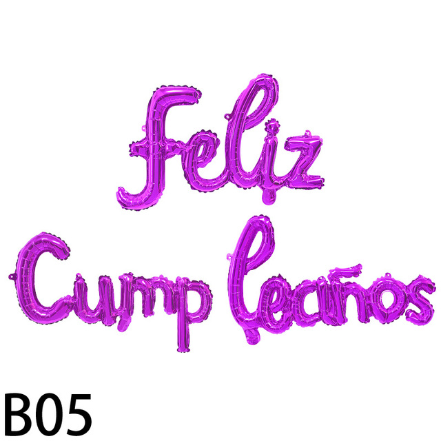 Zestaw dekoracyjnych foliowych balonów Feliz Cumpleaños - Baby Shower Boy i dziewczęce LOL - idealne na imprezę urodzinową i do dekoracji wnętrz - Wianko - 9