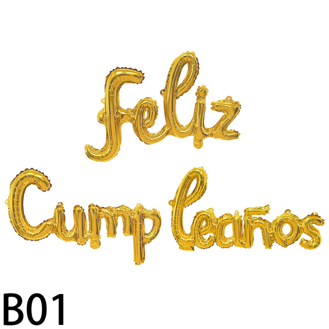 Zestaw dekoracyjnych foliowych balonów Feliz Cumpleaños - Baby Shower Boy i dziewczęce LOL - idealne na imprezę urodzinową i do dekoracji wnętrz - Wianko - 5