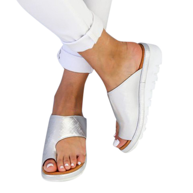 Platformowe sandały damskie z ortopedyczną podeszwą i wygodnymi płaskimi obcasami, nowość 2020, rozmiar 35-43 - Wianko - 13