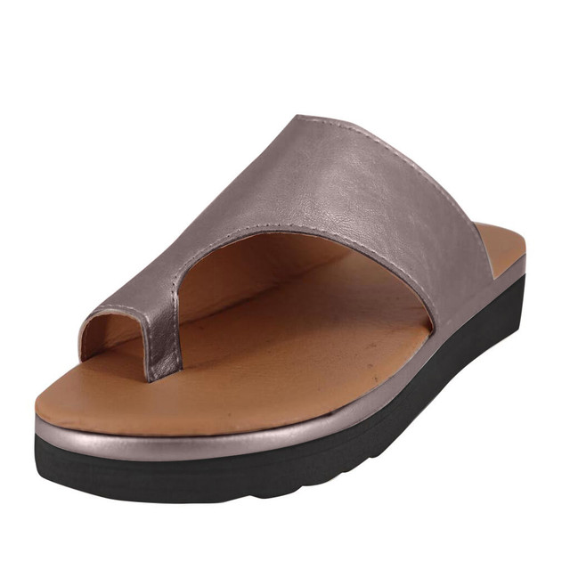 Platformowe sandały damskie z ortopedyczną podeszwą i wygodnymi płaskimi obcasami, nowość 2020, rozmiar 35-43 - Wianko - 4