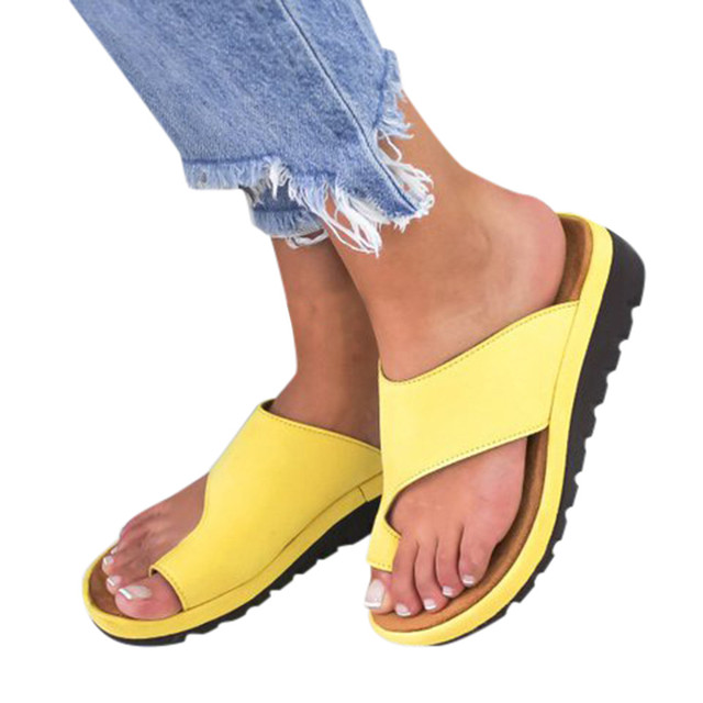 Platformowe sandały damskie z ortopedyczną podeszwą i wygodnymi płaskimi obcasami, nowość 2020, rozmiar 35-43 - Wianko - 16