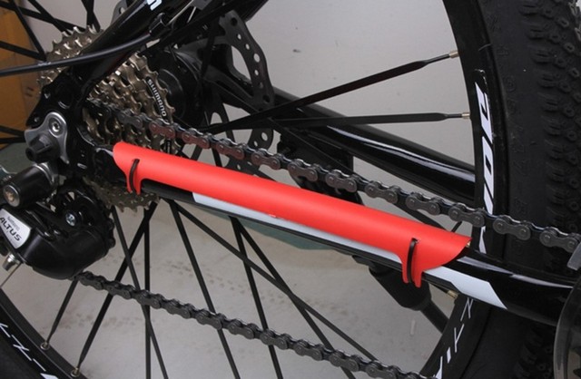 1 szt. Kolor ABS plastikowy łańcuch rowerowy straż Protector rowerowy ochraniacz ramy łańcuch rowerowy stay Guard akcesoria rowerowe urządzenie - Wianko - 4