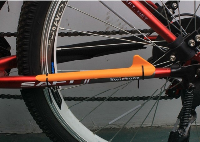 1 szt. Kolor ABS plastikowy łańcuch rowerowy straż Protector rowerowy ochraniacz ramy łańcuch rowerowy stay Guard akcesoria rowerowe urządzenie - Wianko - 8