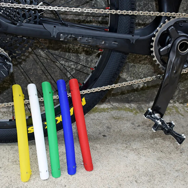 1 szt. Kolor ABS plastikowy łańcuch rowerowy straż Protector rowerowy ochraniacz ramy łańcuch rowerowy stay Guard akcesoria rowerowe urządzenie - Wianko - 2