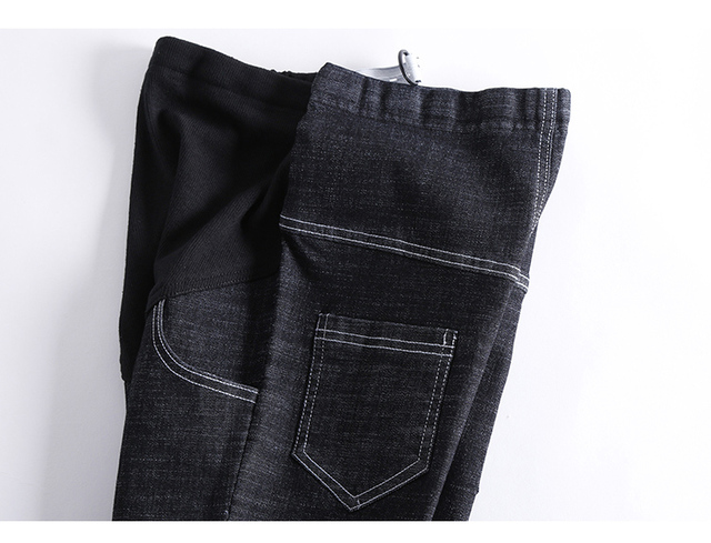 Dżinsowe spodnie ciążowe zimowe - Wianko - 24
