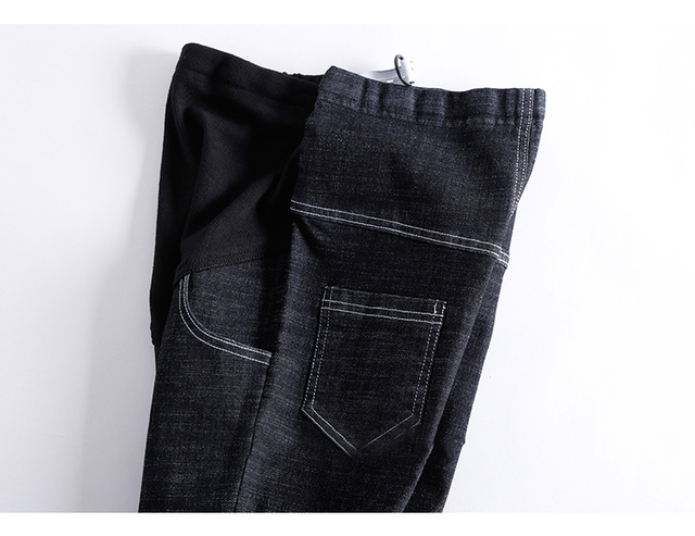 Dżinsowe spodnie ciążowe zimowe - Wianko - 25