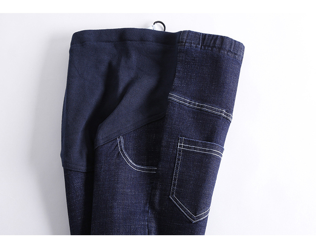 Dżinsowe spodnie ciążowe zimowe - Wianko - 26
