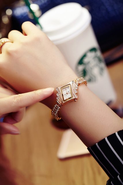 Zegarek damski 2021 Rhinestone z bransoletką ze stali nierdzewnej, kwarcowy luksusowy modowy zegarek sukienka - Wianko - 10