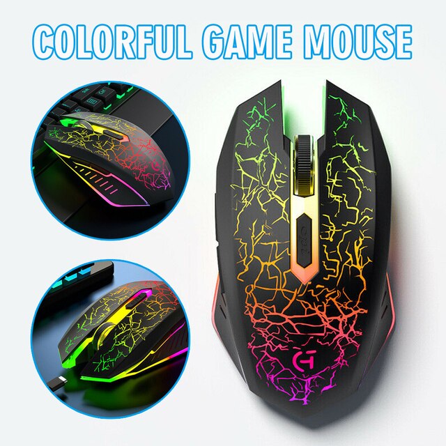 Przenośna bezprzewodowa mysz do gier Pohiks, ergonomiczna, optyczna, podświetlana RGB, ładowalna, na komputer stacjonarny i laptopa - Wianko - 2