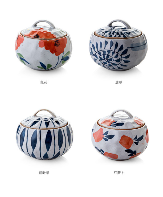 Zestaw 2 sztuk ceramicznych garnków do zupy japońskiego stylu z pokrywką i możliwością gotowania na parze - Wianko - 9