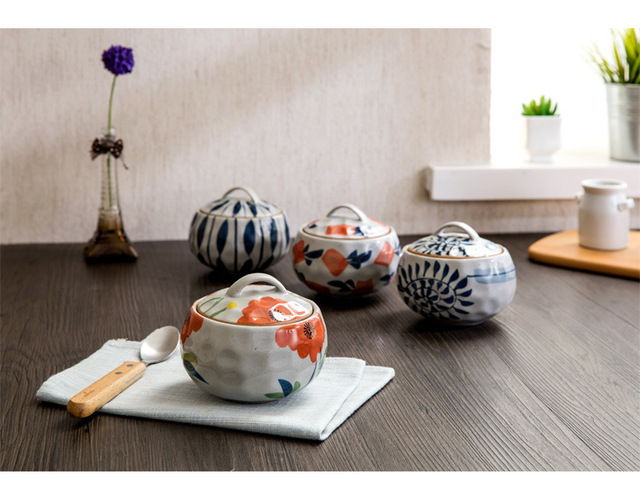 Zestaw 2 sztuk ceramicznych garnków do zupy japońskiego stylu z pokrywką i możliwością gotowania na parze - Wianko - 7