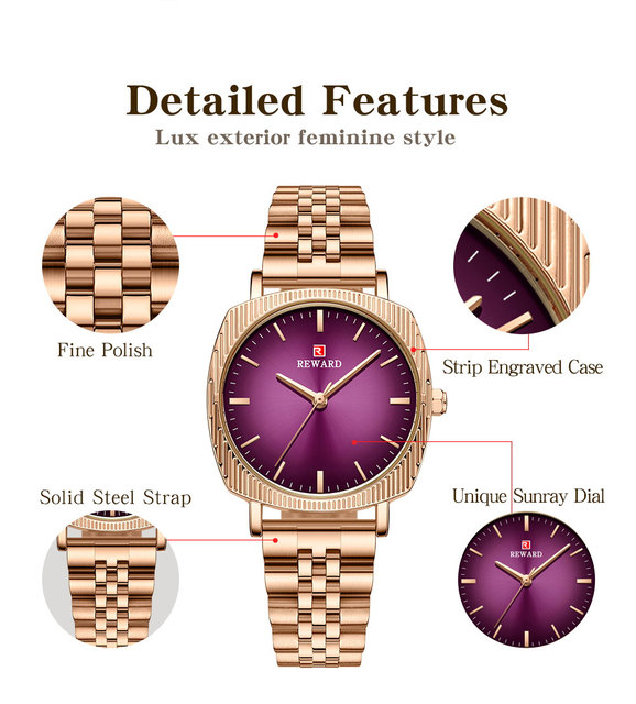 Damski zegarek kwarcowy luksusowej marki ze stalą nierdzewną - idealny prezent dla żony czy przyjaciółki - Wianko - 4