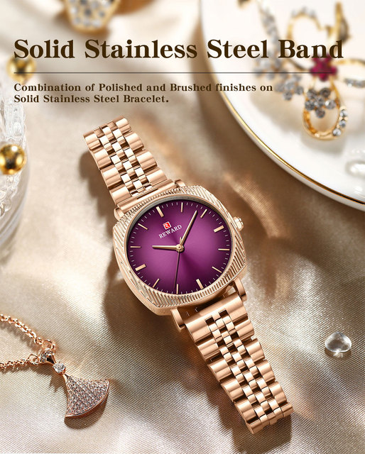Damski zegarek kwarcowy luksusowej marki ze stalą nierdzewną - idealny prezent dla żony czy przyjaciółki - Wianko - 8
