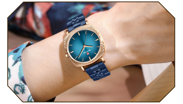 Damski zegarek kwarcowy luksusowej marki ze stalą nierdzewną - idealny prezent dla żony czy przyjaciółki - Wianko - 15