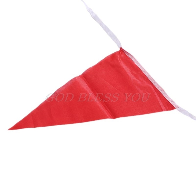 Flagi proporczyk trznadel, kolorowe banner garland - 80m, dekoracje festiwalowe i party - Wianko - 4