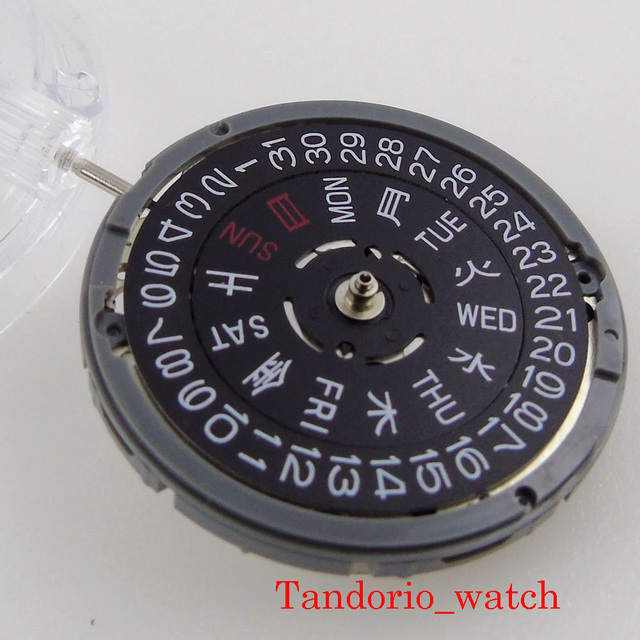 Automatyczny zegarek NH35/NH36 wysokiej jakości z datą i dniem, czarno-biała tarcza, wymiana baterii - Wianko - 18