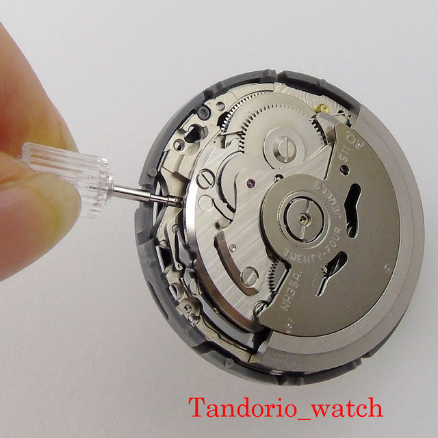 Automatyczny zegarek NH35/NH36 wysokiej jakości z datą i dniem, czarno-biała tarcza, wymiana baterii - Wianko - 2