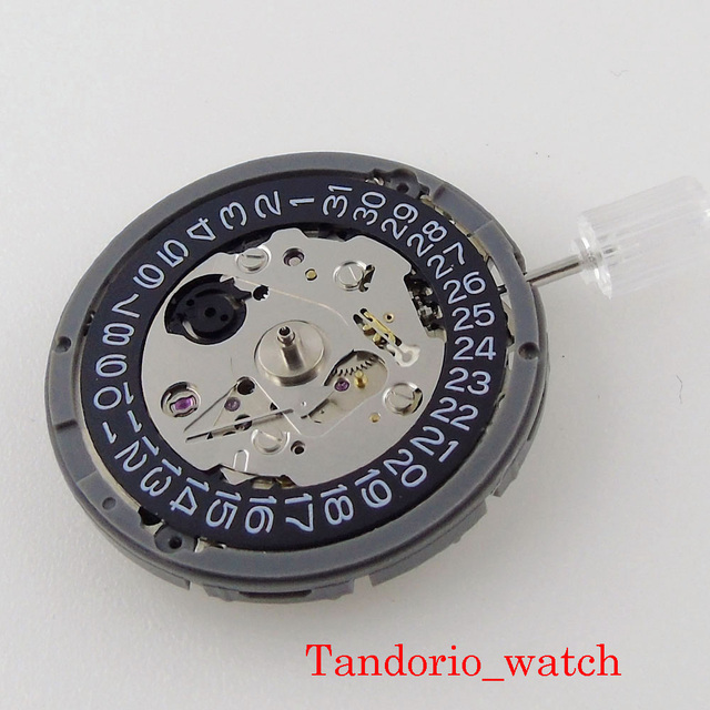 Automatyczny zegarek NH35/NH36 wysokiej jakości z datą i dniem, czarno-biała tarcza, wymiana baterii - Wianko - 6