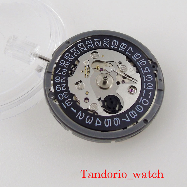 Automatyczny zegarek NH35/NH36 wysokiej jakości z datą i dniem, czarno-biała tarcza, wymiana baterii - Wianko - 5