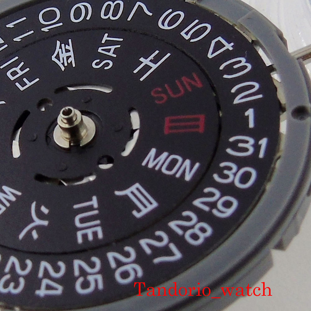 Automatyczny zegarek NH35/NH36 wysokiej jakości z datą i dniem, czarno-biała tarcza, wymiana baterii - Wianko - 19
