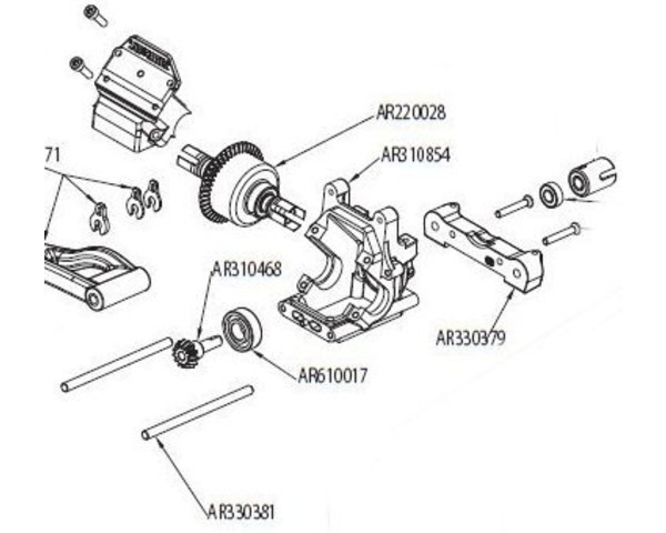 Aluminiowe mocowanie przedniego zawiasu pin brace do tylnej dolnej osi pojazdów Arrma 1/8 4X4 - Wianko - 2