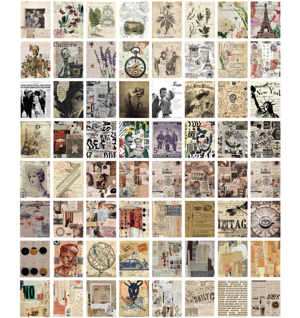 Vintage Journaling Diy Scrapbooking - 165 arkuszy papierowego materiału w stylu retro z kwiatami i listami do samodzielnej twórczości - Wianko - 3