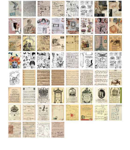 Vintage Journaling Diy Scrapbooking - 165 arkuszy papierowego materiału w stylu retro z kwiatami i listami do samodzielnej twórczości - Wianko - 4