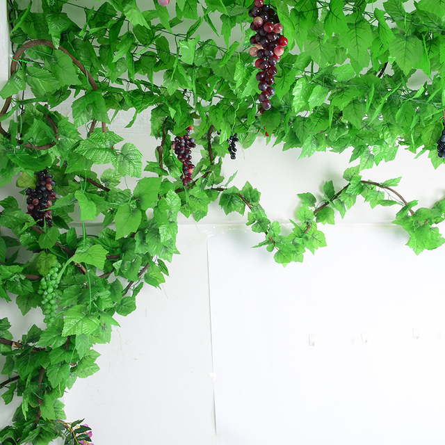 Zielony stroik z 2.3-metrowymi jedwabnymi liśćmi creepera oraz 1/2/3-metrową girlandą żarówkową LED do dekoracji wnętrz i ogrodów - Wianko - 11