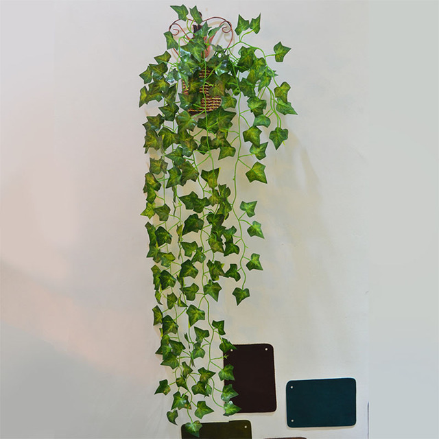 Zielony stroik z 2.3-metrowymi jedwabnymi liśćmi creepera oraz 1/2/3-metrową girlandą żarówkową LED do dekoracji wnętrz i ogrodów - Wianko - 9