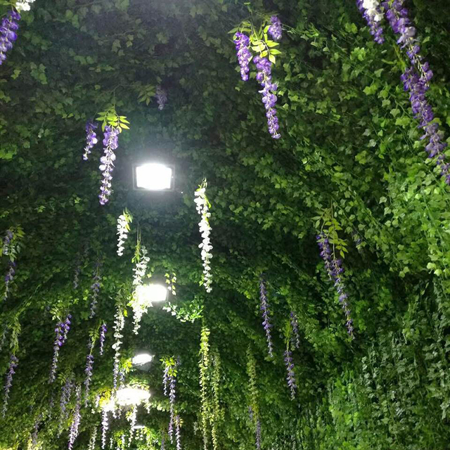 Zielony stroik z 2.3-metrowymi jedwabnymi liśćmi creepera oraz 1/2/3-metrową girlandą żarówkową LED do dekoracji wnętrz i ogrodów - Wianko - 42