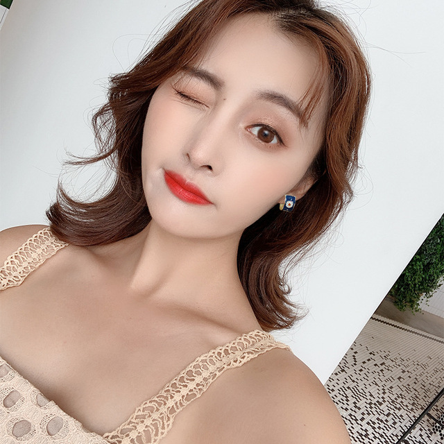 Luksusowe błyszczące kwiatek kółko Hoop kolczyki - biżuteria koreańska, wyjątkowe akcesoria dla dziewcząt na imprezę (2022) - Wianko - 3