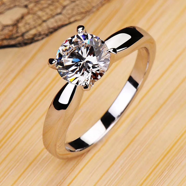 Piękny pierścionek D VVS1 1ct moissanite z diamentem i gwintem srebrny 925 - Wianko - 2