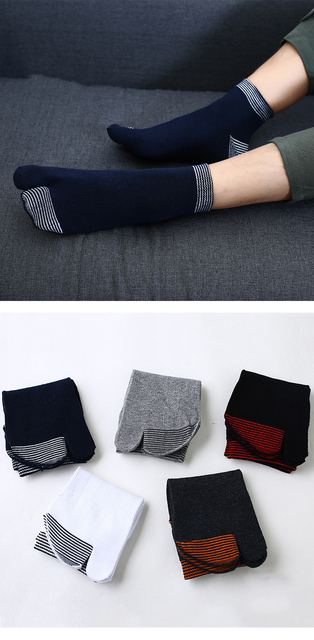 2 pary bawełnianych męskich skarpetek do jogi z podziałem na palce w nowym stylu japońskim: czarne, białe, szare - Wianko - 4