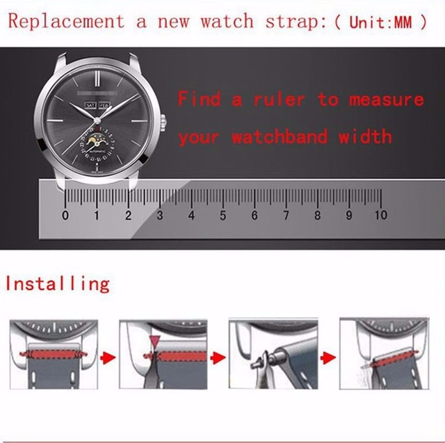 Pasek do zegarka ze stali nierdzewnej z narzędziem do wymiany pasków, rozmiar 16-26mm - Wianko - 1