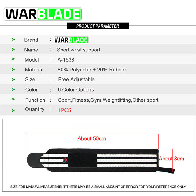 Nadgarstek wsparcie WarBLade - stabilizator, trening, gimnastyka, crossfit, trójbój siłowy, kulturystyka - Wianko - 1