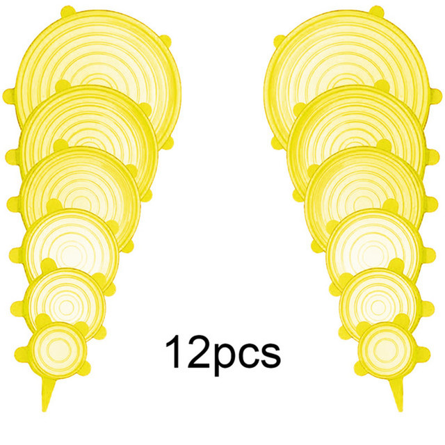 Silikonowa przykrywka do żywności Stretch - zestaw 6/12 sztuk - Wianko - 5