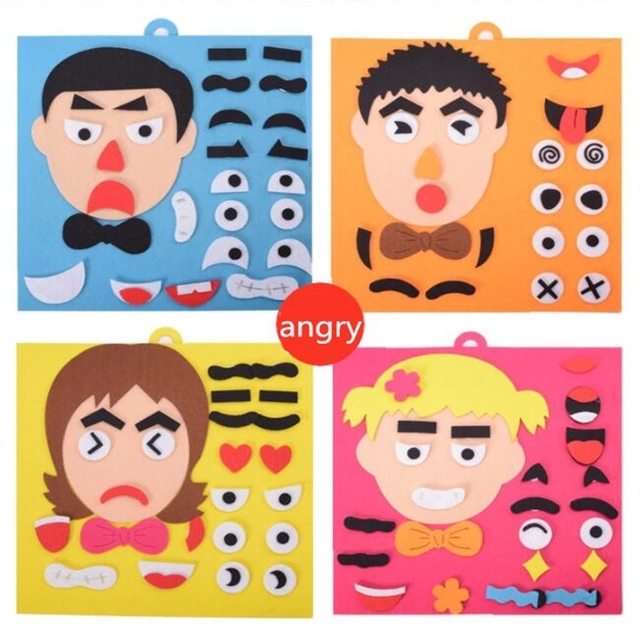 Włókninowe zabawki edukacyjne dla dzieci - zmieniaj emocje i układaj puzzle samodzielnie - Wianko - 2