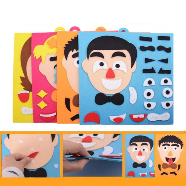 Włókninowe zabawki edukacyjne dla dzieci - zmieniaj emocje i układaj puzzle samodzielnie - Wianko - 1