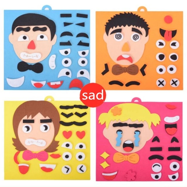 Włókninowe zabawki edukacyjne dla dzieci - zmieniaj emocje i układaj puzzle samodzielnie - Wianko - 3