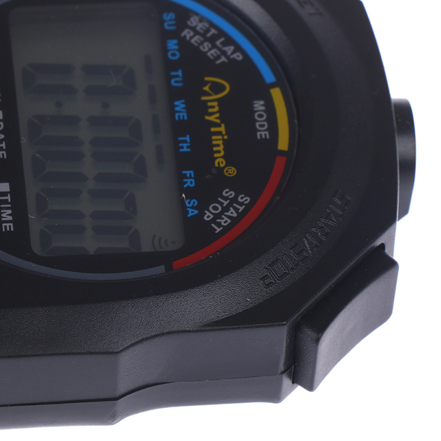 Sportowy zegarek cyfrowy chronograf LCD z wodoszczelnym stoperem czasu - Wianko - 8
