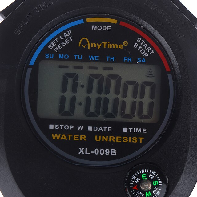 Sportowy zegarek cyfrowy chronograf LCD z wodoszczelnym stoperem czasu - Wianko - 5