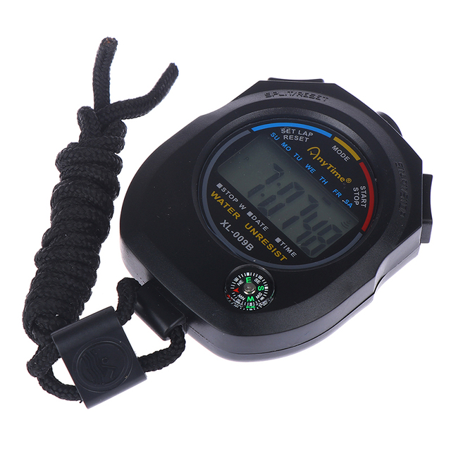 Sportowy zegarek cyfrowy chronograf LCD z wodoszczelnym stoperem czasu - Wianko - 2