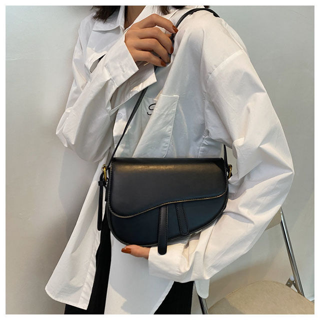 Skórzana torebka listonoszka na ramię dla kobiet w brązowym kolorze - Trend 2021 luksusowy projektant - Wianko - 10