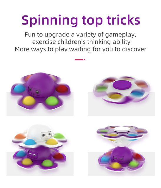 Interaktywna zabawka stresowa - Silikonowy Octopus z możliwością zmiany twarzy i dźwiękiem - Wianko - 3