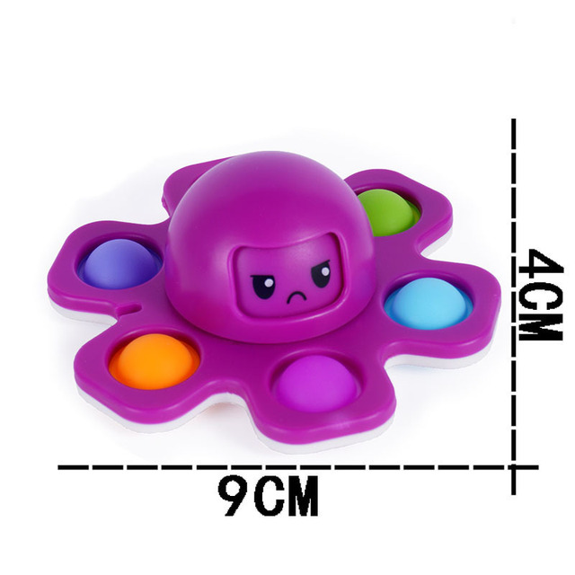 Interaktywna zabawka stresowa - Silikonowy Octopus z możliwością zmiany twarzy i dźwiękiem - Wianko - 5