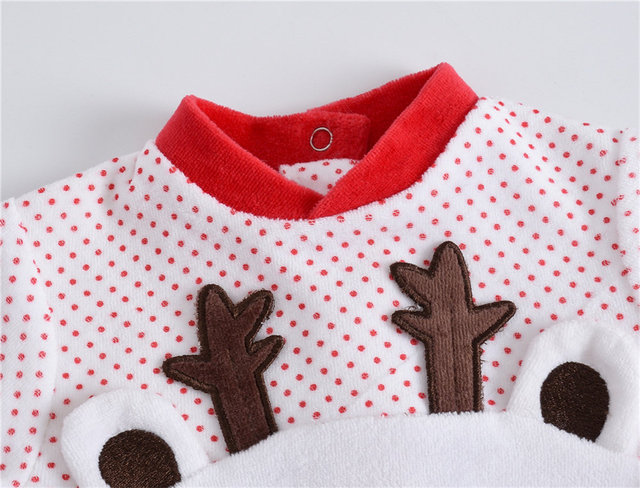Kombinezon piżama zimowy dla noworodka - 3 sztuki, wzór Cartoon - Wianko - 13