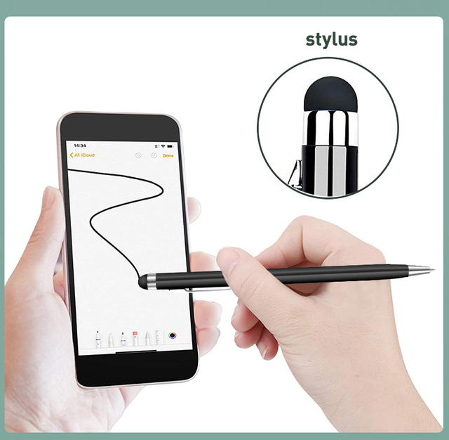 Uniwersalny Rysik Stylus 2w1 z Ekranem Pojemnościowym dla Tabletów Android - Mobilny Długopis Rysujący Caneta Touch Pen - Wianko - 4