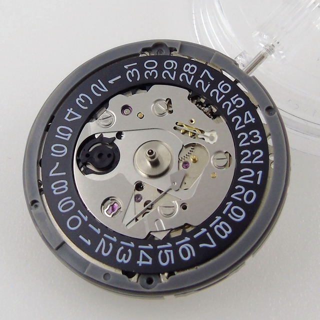 Mechanizm automatyczny do zegarka na rękę NH35A NH36A z 24 klejnotami, czarne data koło, 21600bph+ - Wianko - 4